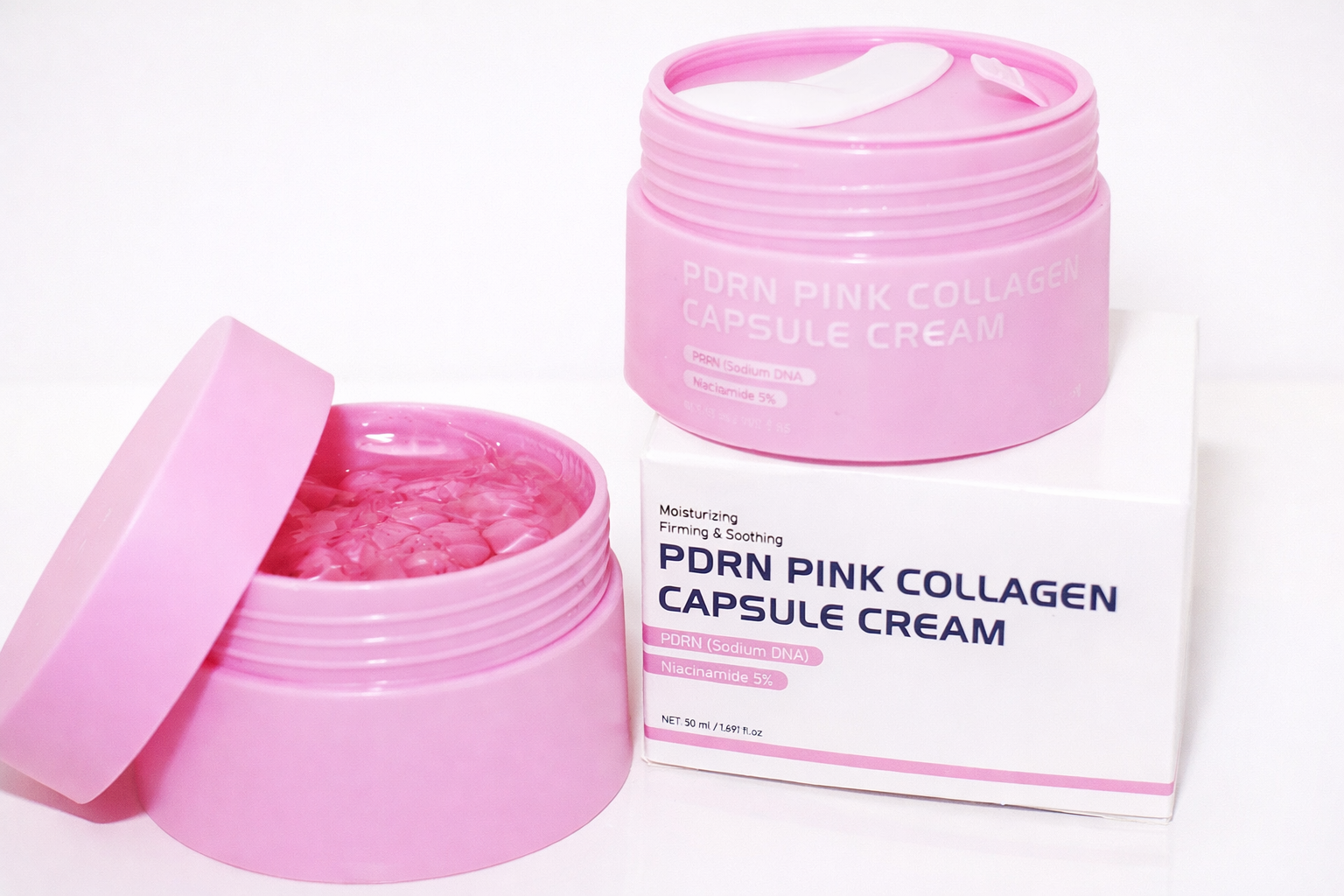 Cremă cu Capsule Roz PDRN – Colagen & ADN de Somon