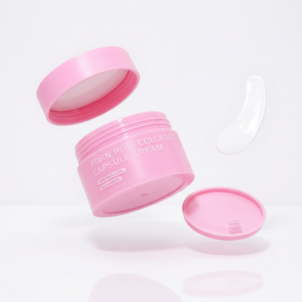 Cremă cu Capsule Roz PDRN – Colagen & ADN de Somon